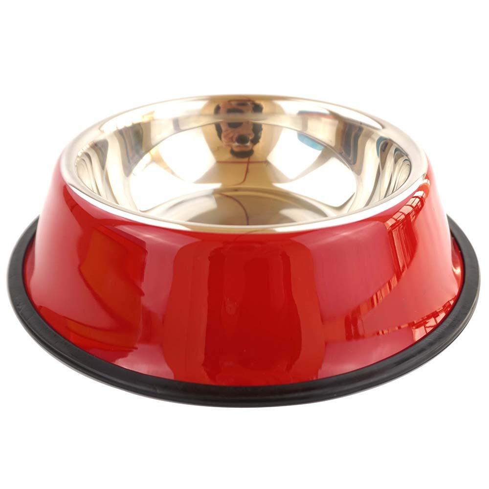 Fengpei Colorful stainless steel dog and cat bowls, spray-painted anti-slip pet bowls, dog basins, colorful dog bowls, pet supplies wholesale undefined