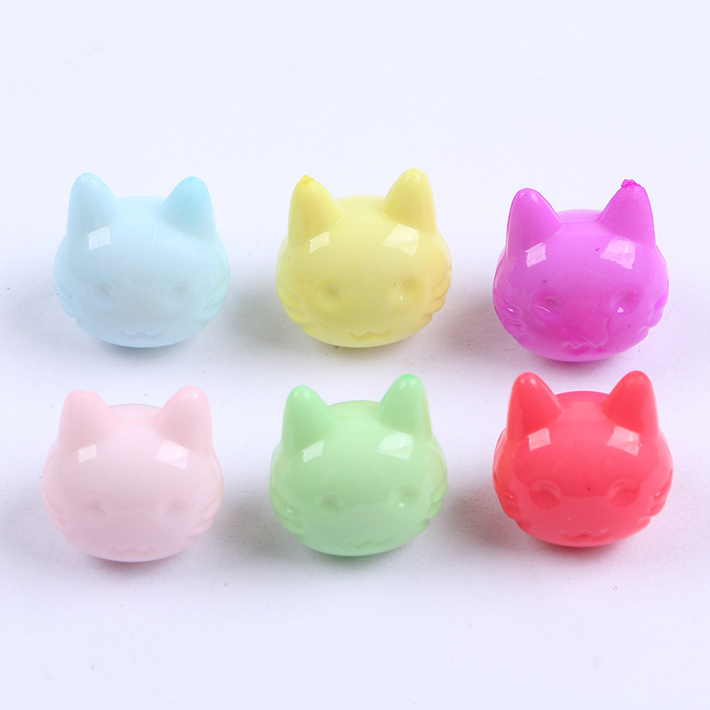 Spring-colored handmade beaded cartoon animal style straight-hole irregular-shaped beads diy children's educational toy beads accessories undefined