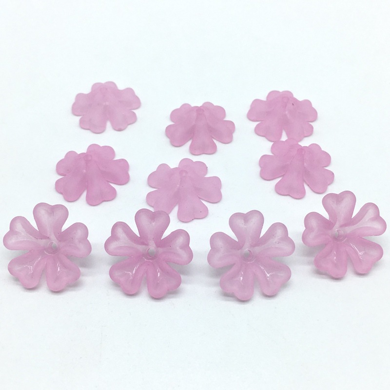 Ancient-style palace flower hairpins, lotus leaf flower acrylic frosted heart-shaped flower trays, bride's headwear, five-leaf flower hair accessories undefined