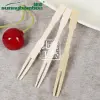 Factory direct sales, coffee shop fruit pastries, disposable bamboo fruit forks, household flat-head bamboo skewers in stock, hot sale Application Scenario