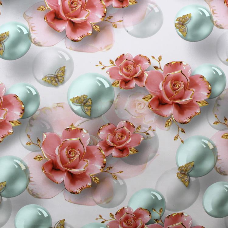 3D digital printing 290T twill fabric imitation nylon fabric PU storage bag waterproof fabric tablecloth Oxford fabric undefined