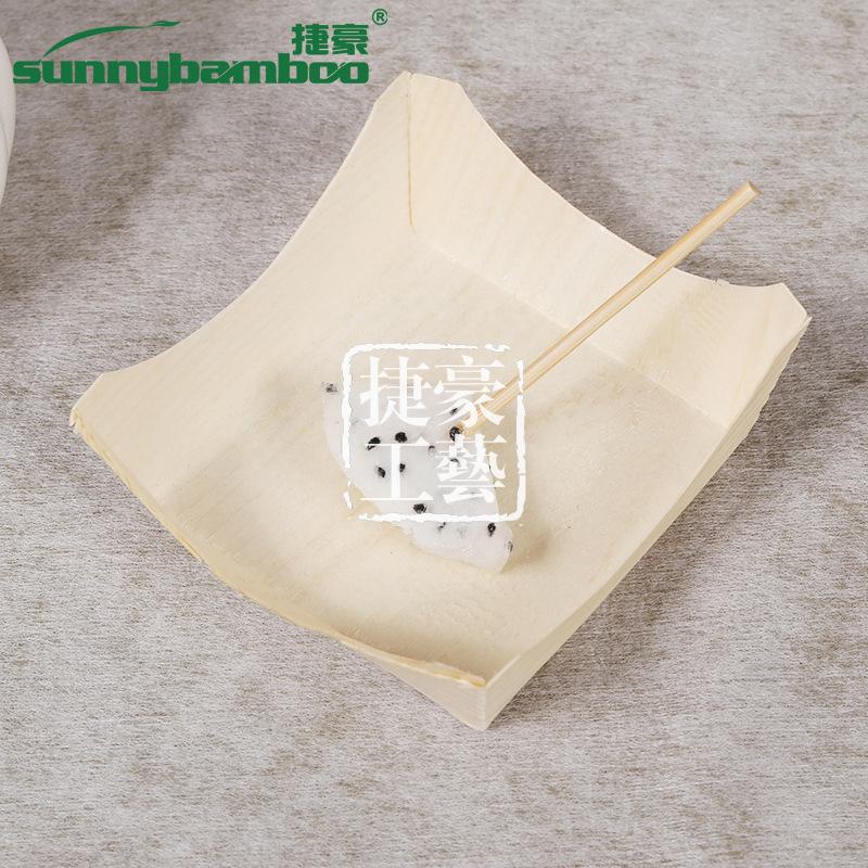 Disposable wooden containers, wooden mousse cups, sushi cups, wooden cups, cake cups, and eco-friendly tableware can be customized