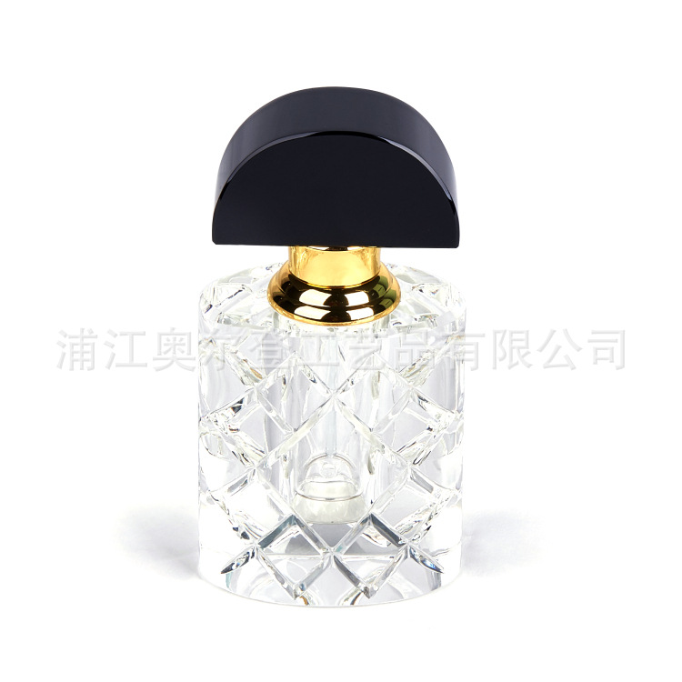 10ml Crystal Craft essential Oil bottle, Middle East Arab Country Perfume bottle, titanium crystal K9 black essential oil bottle wholesale