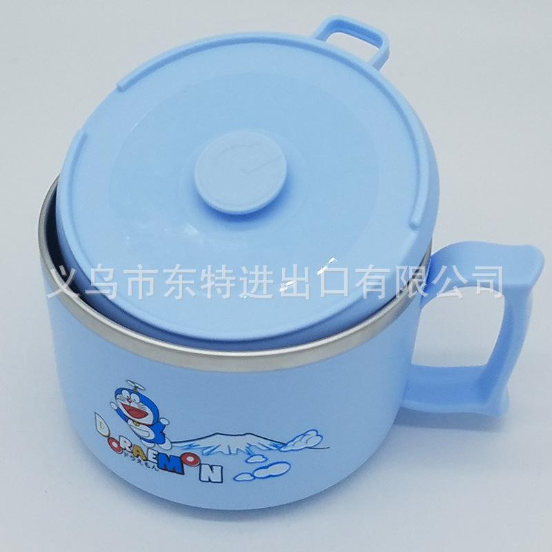 Factory direct sales of stainless steel 304 lunch boxes, cartoon covered instant noodle bowls, insulated fast food cups, heat-resistant student lunch boxes Specification image