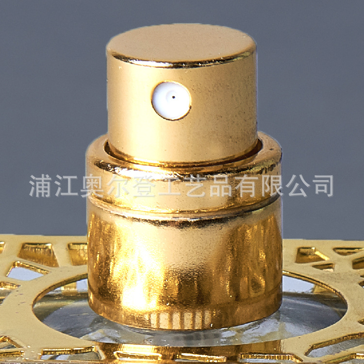 K9 Crystal black essential oil bottle custom-made metal inlaid glass perfume bottle 30ml car car perfume bottle Specification image