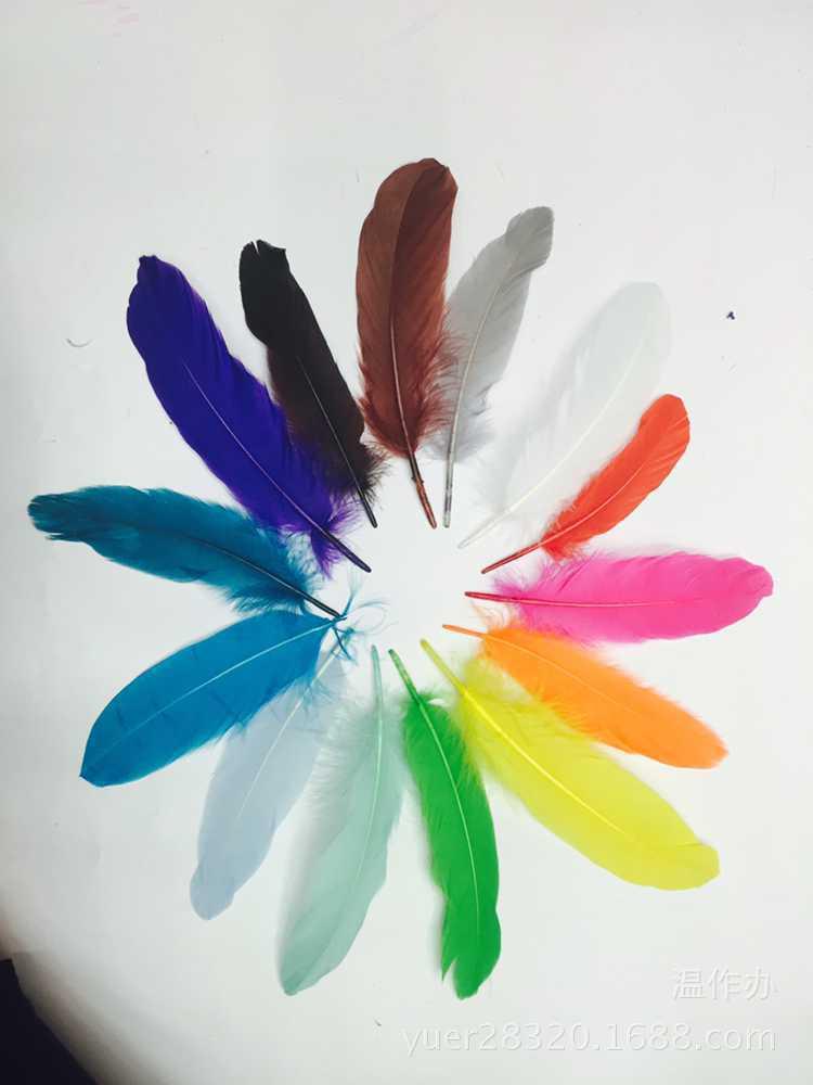 厂家直销彩色大飘/鹅毛15-20CM/耳环饰品羽毛现货100根价格