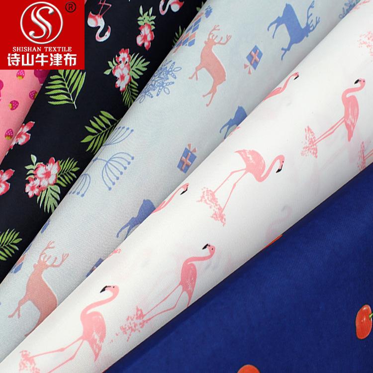 Factory direct sales 290T twill printed fabric, nylon imitation surface waterproof fabric, PU storage bags, tablecloths, Oxford fabric