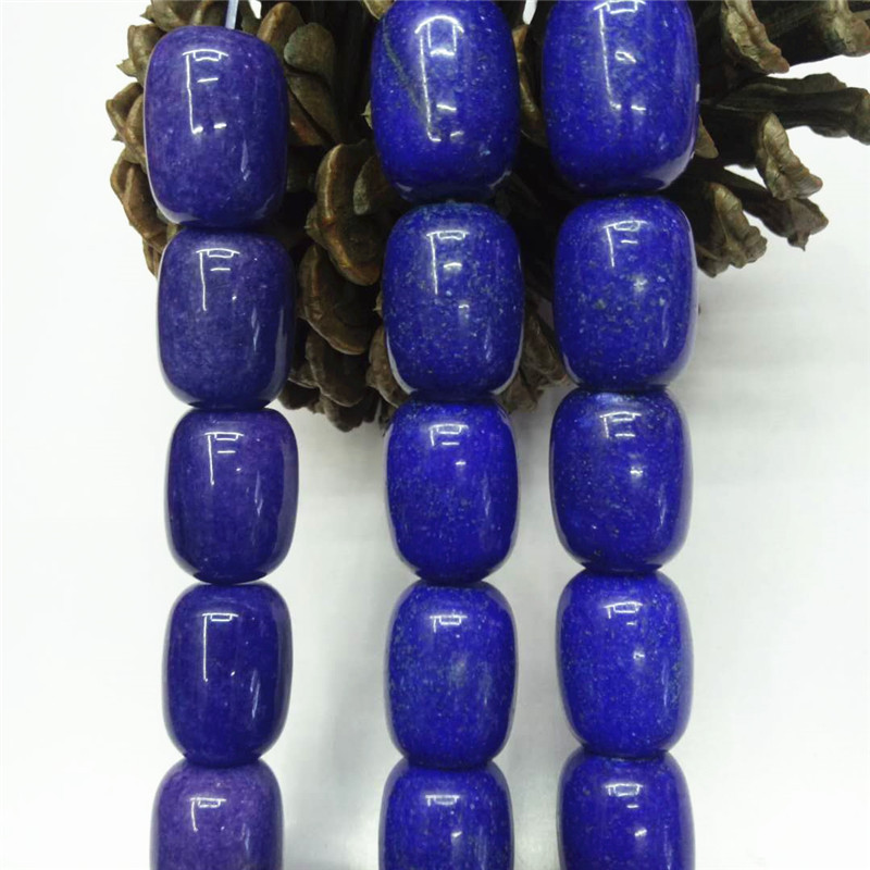 Factory direct sales of lapis lazuli bucket beads, loose beads, semi-finished products wholesale, DIY string beads, drum beads, jewelry matching beads, best-selling products details Picture