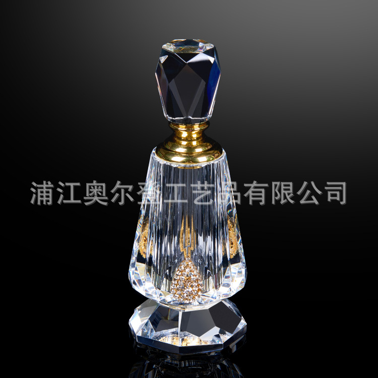 东海水晶中东香水瓶子30ml精油瓶心形原液瓶香薰瓶出风口香水瓶