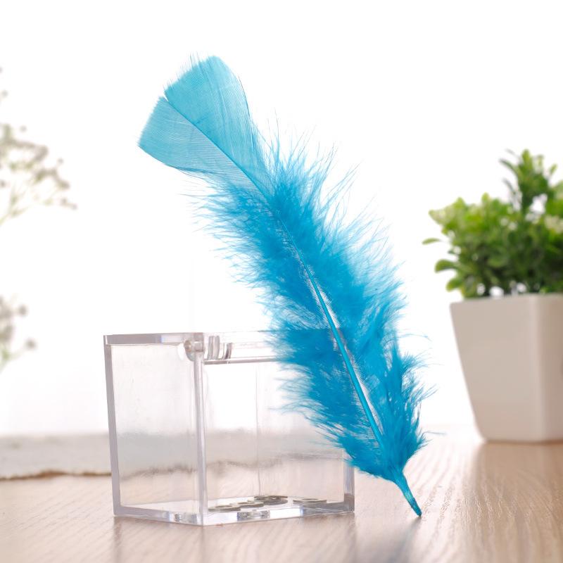 Factory direct supply of colorful Turkey feathers, pointed-tail down and feathers, handcrafted DIY Christmas ball decorations wholesale Specification image