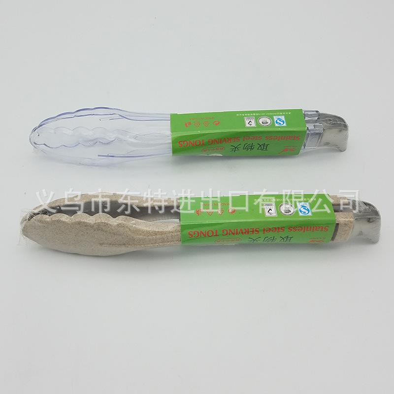 Factory direct sales of plastic transparent food tongs, buffet tongs, bread and pastry tongs, baking supplies, salad and vegetable tongs Specification image