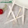 Factory direct sales, milk tea shop, flat-head fruit fork, bamboo cake and pastry fork, wooden disposable fruit fork, custom fruit fork, bamboo skewer Item Picture