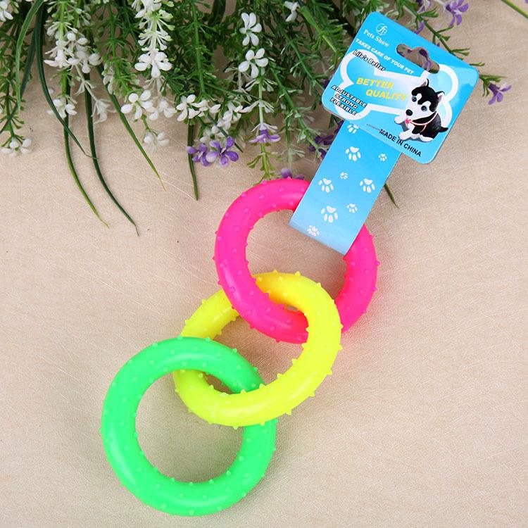 Pet products Pet products stock direct supply pet toys Prickly rubber color three-ring tpr non-toxic dog bite molar toy supplies wholesale activities goods only self-pick Application Scenario