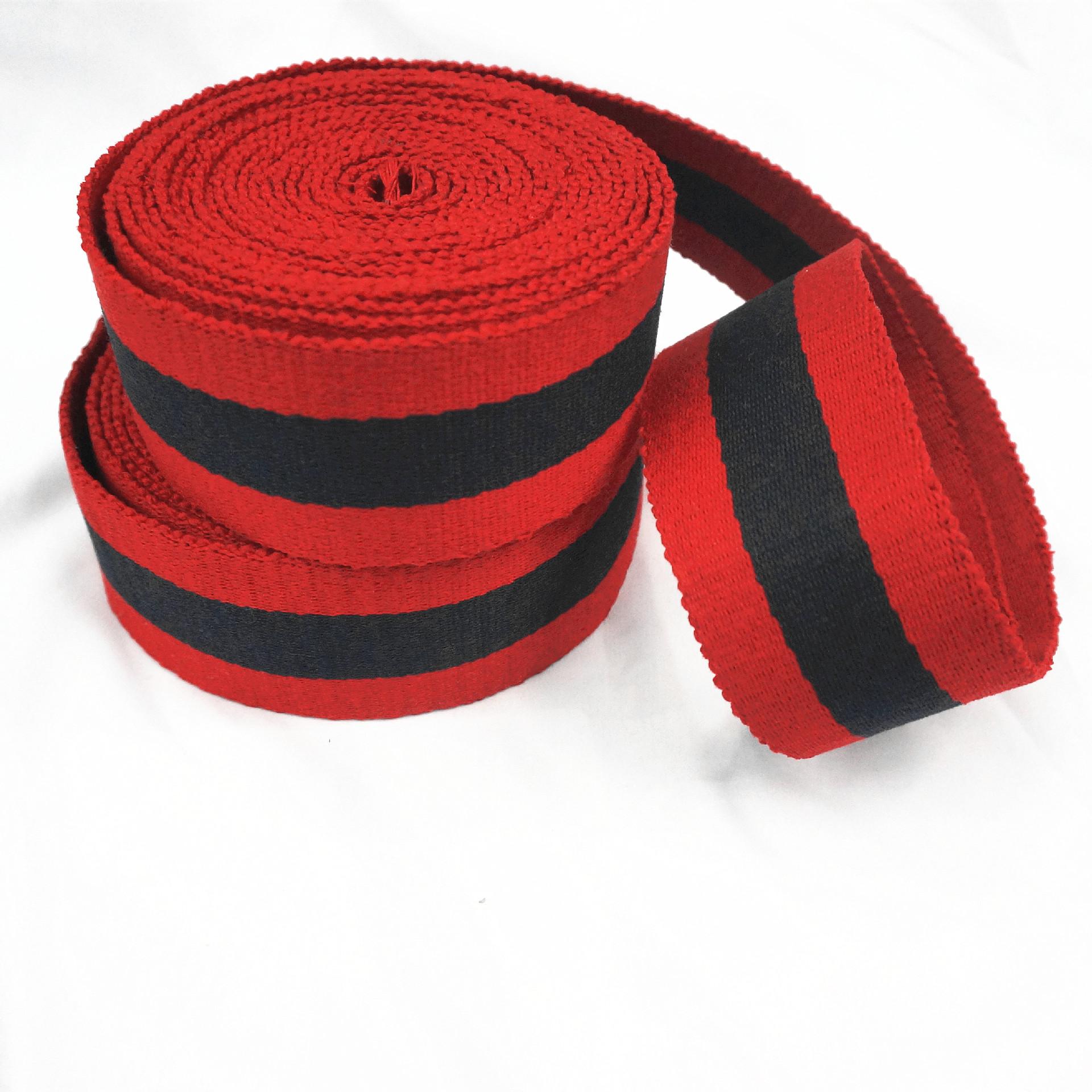 Custom-made best-selling new casual 6cm striped semi-finished webbing, polyester single-color webbing factory direct sales