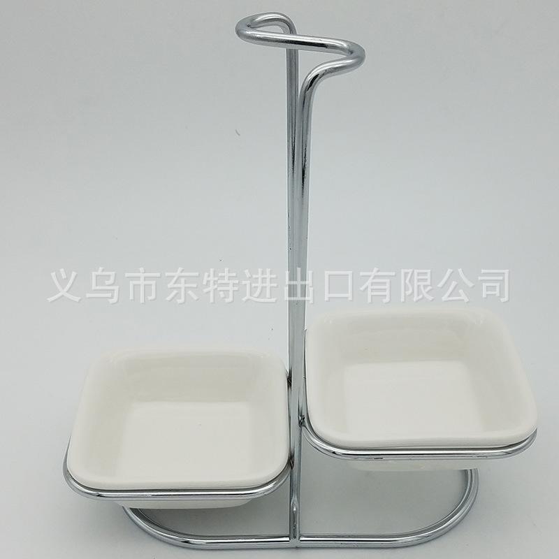 Factory direct sales of iron wire soup spoon racks, ceramic bowls, hot pot spoon racks, household soup spoon racks, facing away from ceramic spoon racks