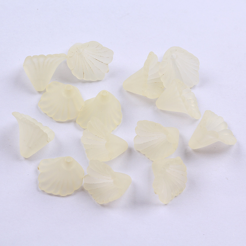 Yiwu Meideheng frosted colored trumpet flower ancient-style hairpin Plastic Handmade DIY accessory 10x12mm undefined
