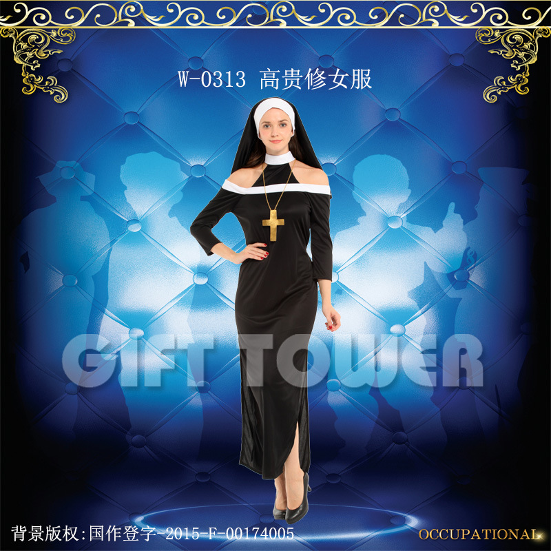 狂欢节服装C服装OSPLAYW-0313高贵修女服