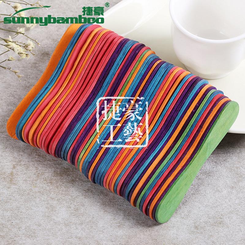 Factory direct sales of colorful ice cream sticks, DIY handcrafted materials, wooden models, small wooden sticks, disposable wooden sticks wholesale