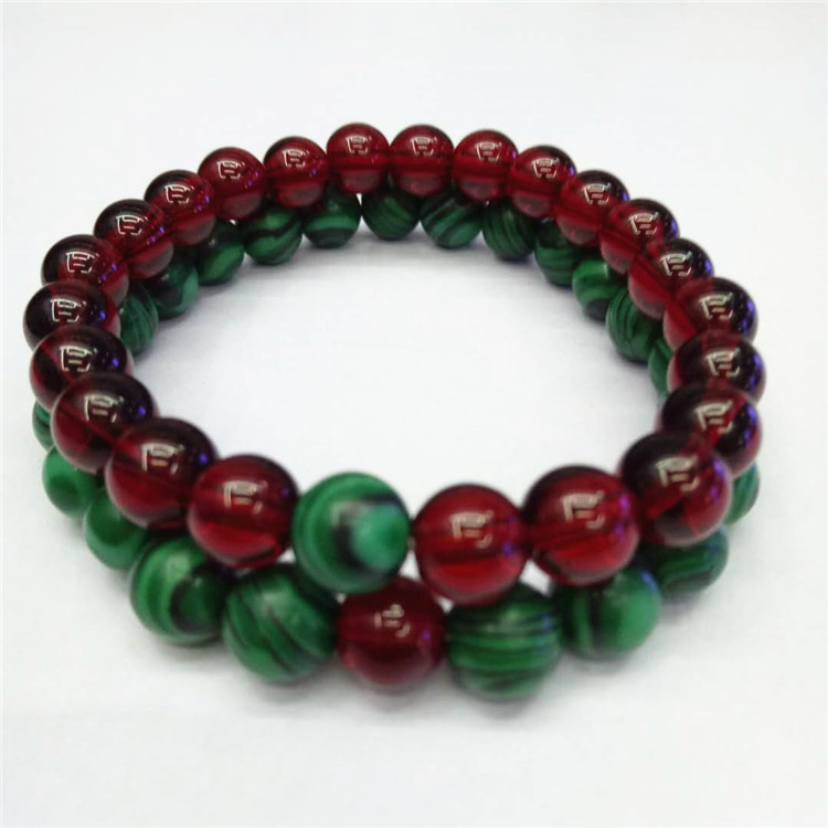 Trendy new malachite garnet bracelet couple bracelet set DIY natural stone combination bracelet wholesale undefined
