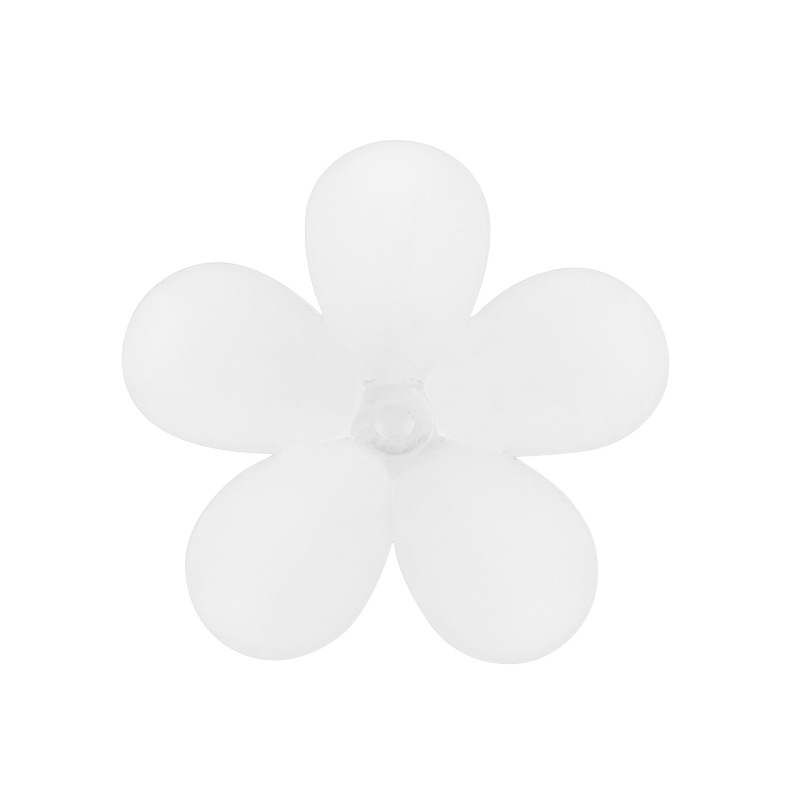 Factory direct sales of 30mm frosted transparent acrylic five-petal flower beads diy ancient-style hair accessory materials wholesale undefined