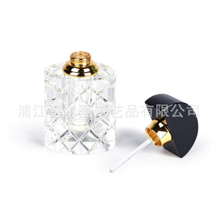 10ml Crystal Craft essential Oil bottle, Middle East Arab Country Perfume bottle, titanium crystal K9 black essential oil bottle wholesale Item Picture