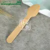 New disposable tableware, high-quality wooden pointed spoons, multi-purpose portable disposable knives, forks and spoons, wholesale from the manufacturer Item Picture