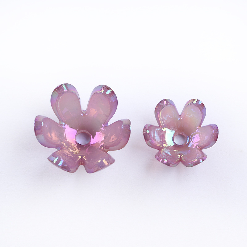 Direct sales from the manufacturer of medium-sized and small-sized acrylic six-prong flower-shaped beads, diy handcrafted beads, and glossy flower support beads undefined