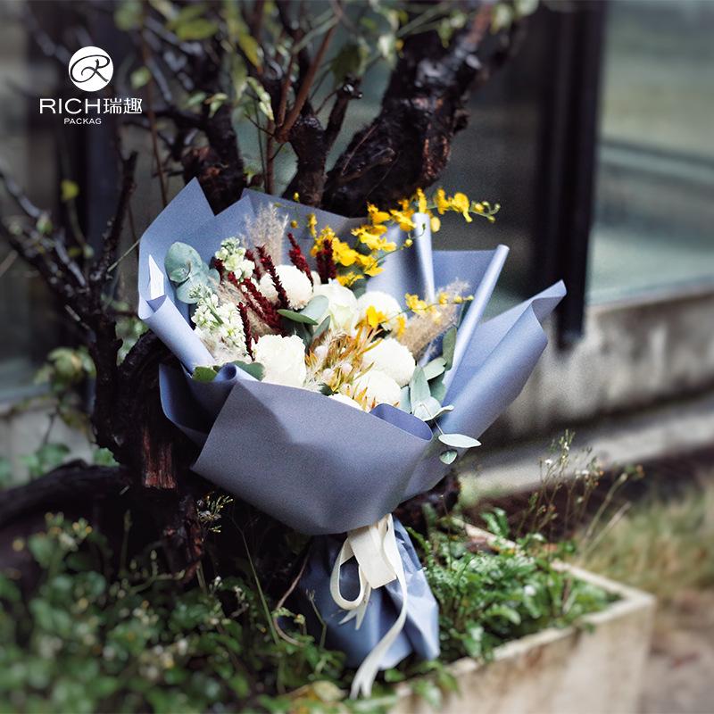 Ruiqu 2018 New Style Flower Packaging Yanxi Paper Flower Bouquet Waterproof Flower Wrapping Paper Korean-style flower wrapping paper details Picture