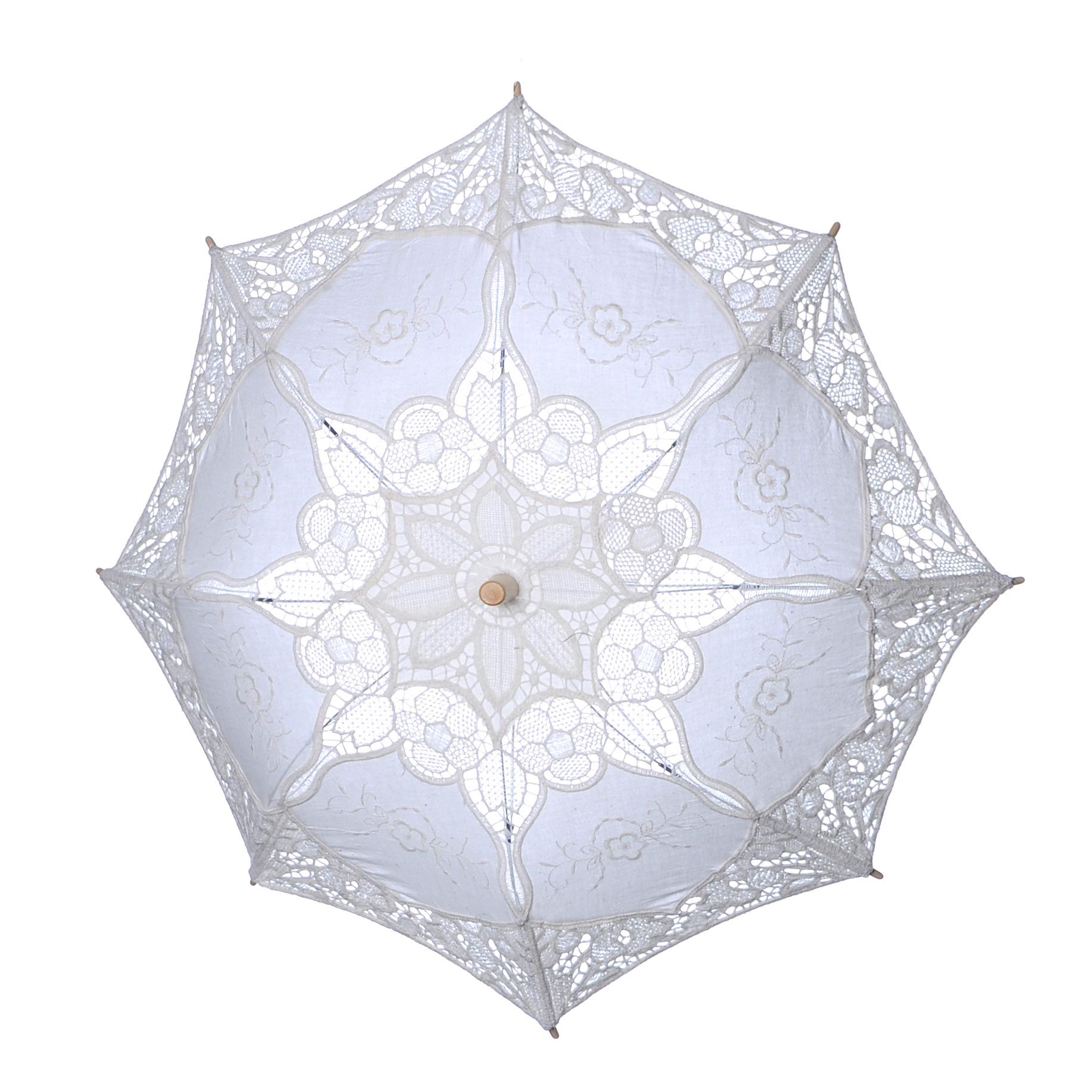 Wedding products are selling well. Wedding supplies: decorative umbrellas, court wedding lace umbrellas, bride lace umbrellas, white bridesmaids, flower girls, and wooden handle umbrellas Item Picture