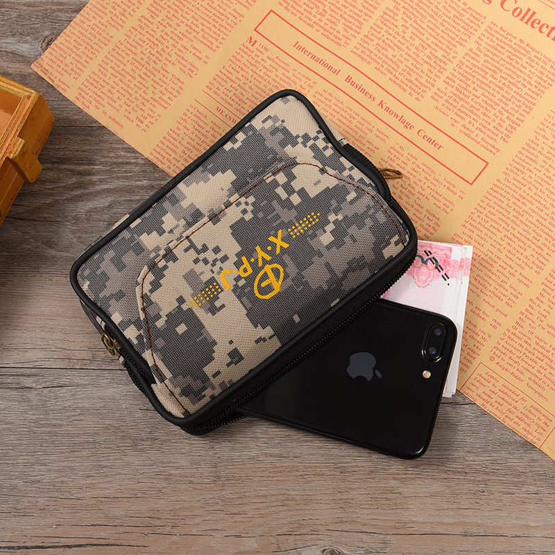Manufacturers Wholesale Men's Mobile Phone Bag Casual Wear Belt Fanny Pack Mobile Phone Bag Multi-Functional Horizontal Waist Pack Wholesale Application Scenario