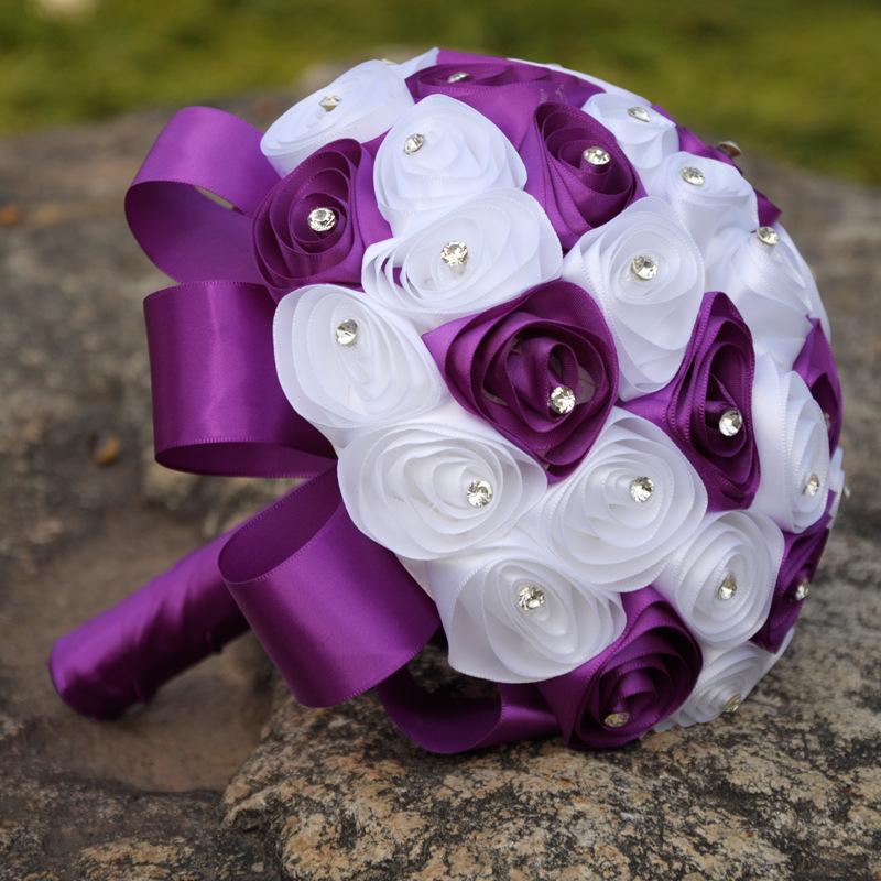 Wholesale of wedding supplies, including European, American and Korean style bridal and bridesmaid bouquets, bride throwing flowers, and simulated ribbon bouquets Specification image