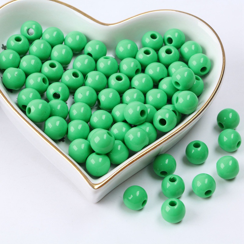 Wholesale of 10mm large-hole acrylic beads, diy jewelry accessories, creative handcrafted beading materials undefined