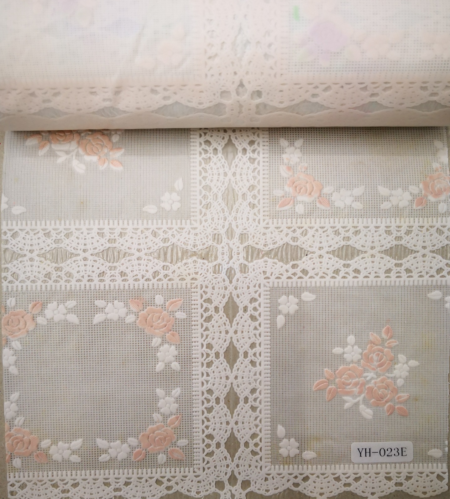 Factory direct new PVC lace tablecloth kitchen table waterproof oil table cloth hotel table cloth wholesale undefined