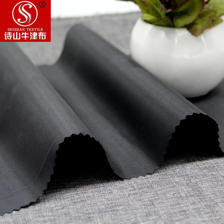 210D Oxford fabric 13*17/13*21/15*23 in stock black polyester lining for luggage PA finished fabric