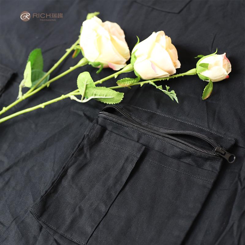 Ruiqu's new pure cotton fashionable double-shoulder garden floral art, coffee shop, milk tea shop, dessert supermarket apron work clothes Application Scenario