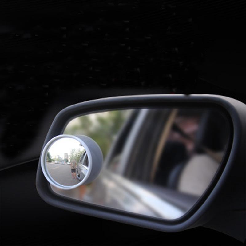 车内后排开门观察二排后视镜 1对装360度可调角度盲点镜小圆镜详情图1