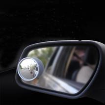 车内后排开门观察二排后视镜 1对装360度可调角度盲点镜小圆镜