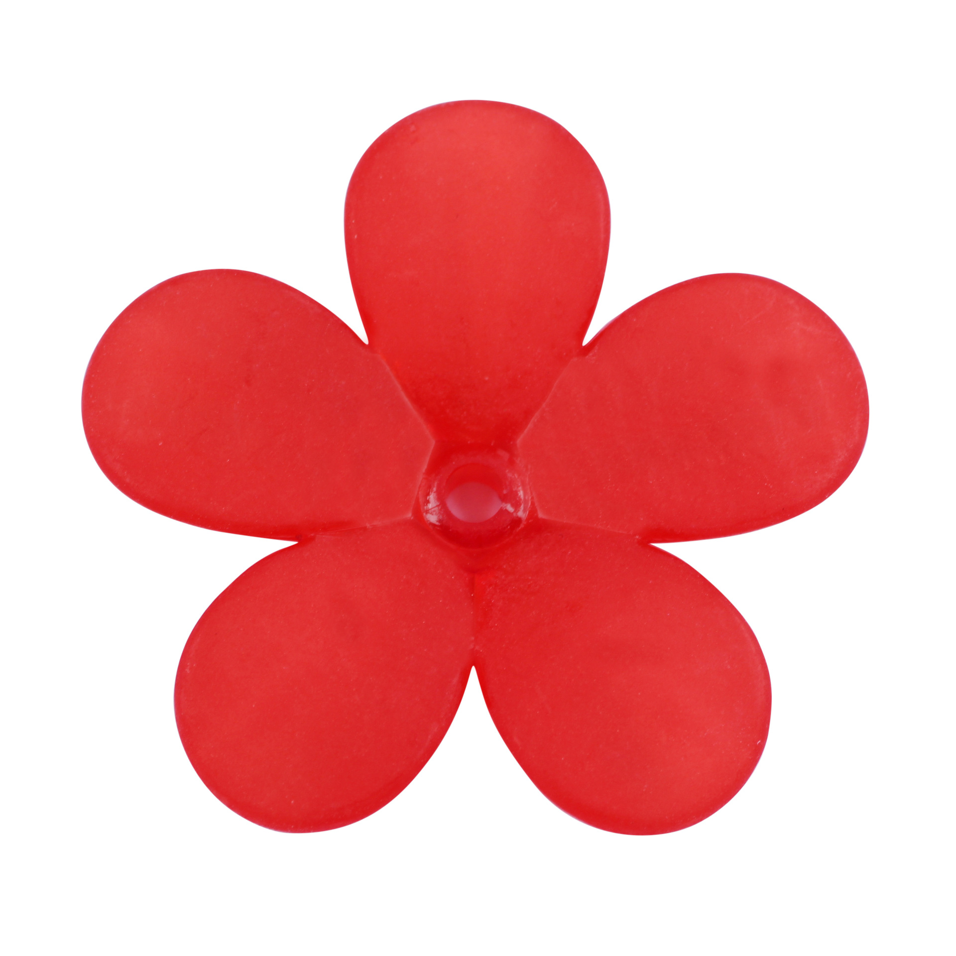 Factory direct sales of 30mm frosted transparent acrylic five-petal flower beads diy ancient-style hair accessory materials wholesale undefined