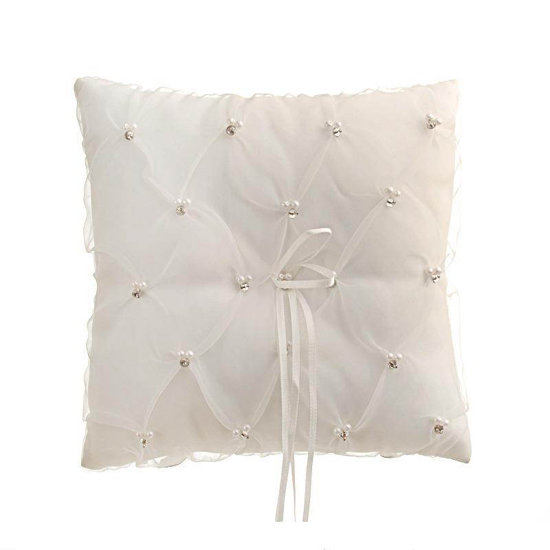 欧美新款蝴蝶结戒枕 新娘婚礼方形水钻戒指托婚礼婚庆用品批发白底实物图