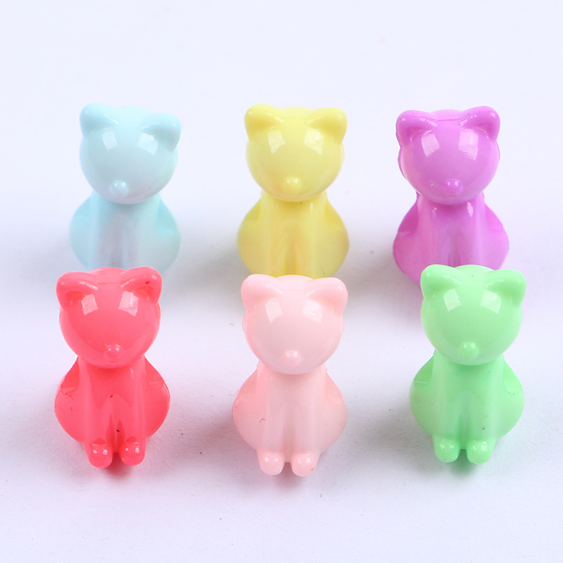 Spring-colored handmade beaded cartoon animal style straight-hole irregular-shaped beads diy children's educational toy beads accessories undefined