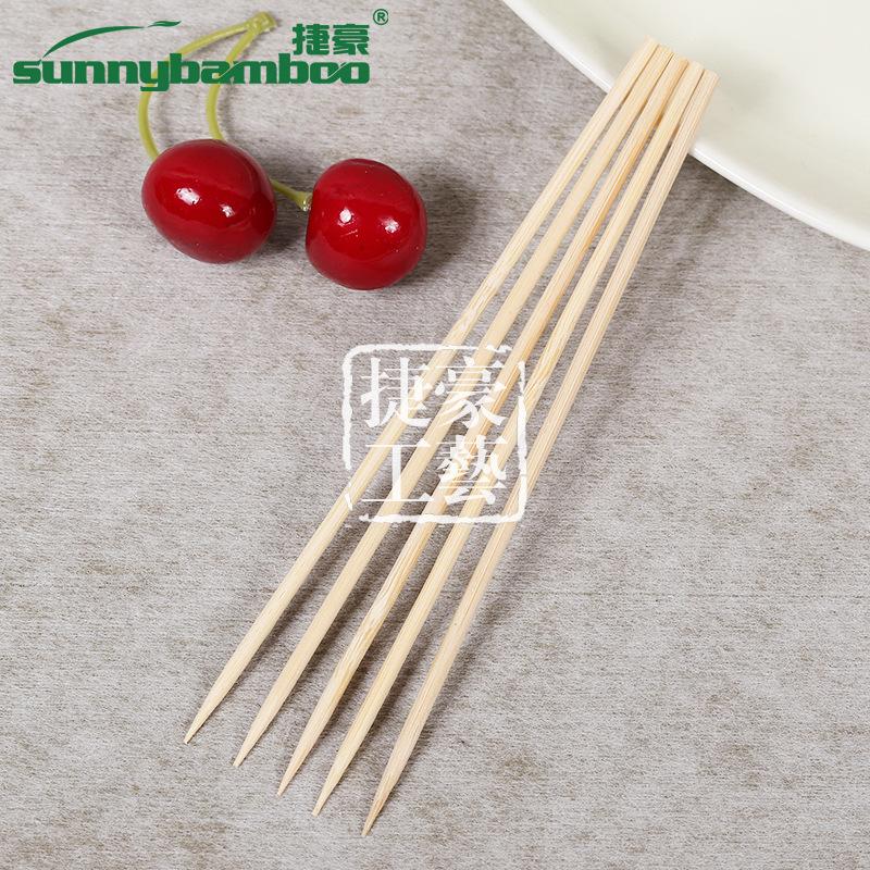 Wholesale of high-quality single-pointed wooden stick barbecue skewers, outdoor-specific barbecue skewers, disposable barbecue needles and forks