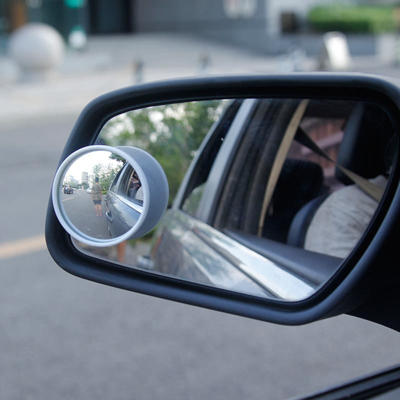 车内后排开门观察二排后视镜 1对装360度可调角度盲点镜小圆镜详情图4