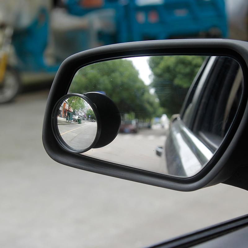 车内后排开门观察二排后视镜 1对装360度可调角度盲点镜小圆镜详情图2