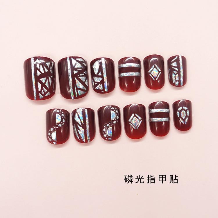 穿戴甲/美甲/穿戴式甲片/指甲贴纸/穿戴式美甲成品产品图