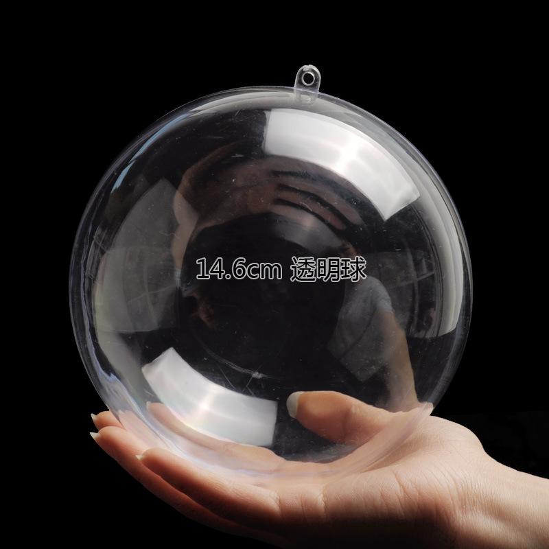 高透明圣诞球空心塑料圆球PS食品级环保糖果盒装饰用品永生花吊球详情图9