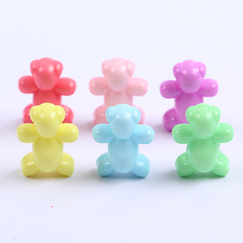 Spring-colored handmade beaded cartoon animal style straight-hole irregular-shaped beads diy children's educational toy beads accessories undefined