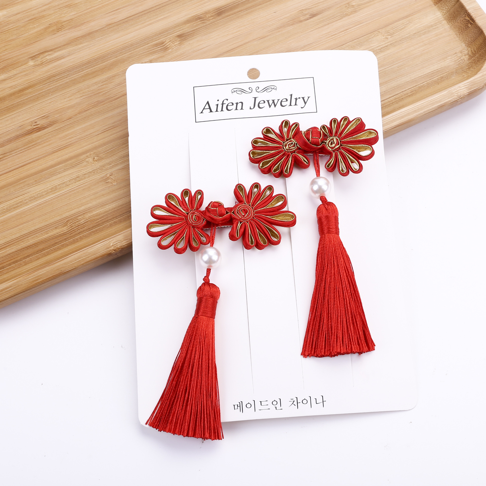 新款中国风儿童发夹 流苏汉服发夹头饰发卡套装详情15