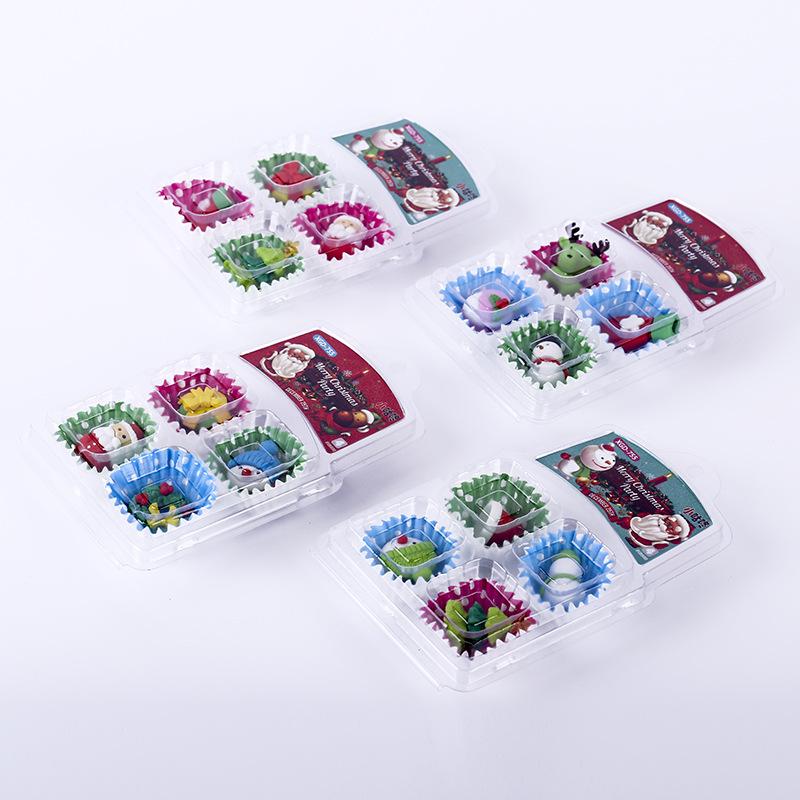 圣诞款3D圣诞老人文具礼盒小咕咚雪人卡通可爱儿童用品圣诞节礼品