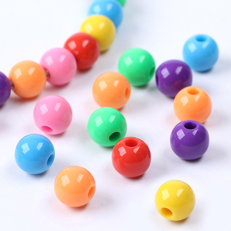 Wholesale of 10mm large-hole acrylic beads, diy jewelry accessories, creative handcrafted beading materials Application Scenario