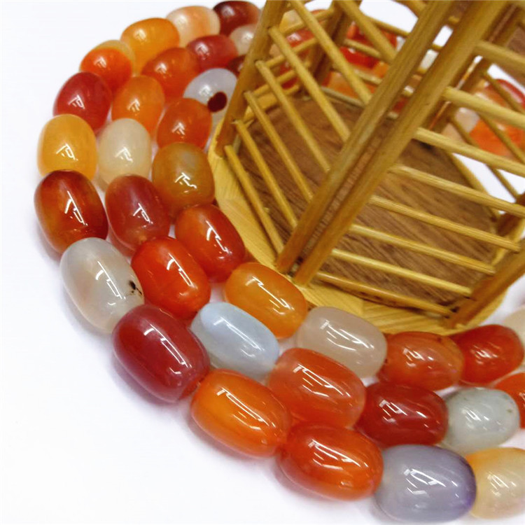 13*18MM natural red agate bucket bead bracelet loose beads semi-finished product wholesale DIY drum bead jewelry matching beads are selling well Specification image